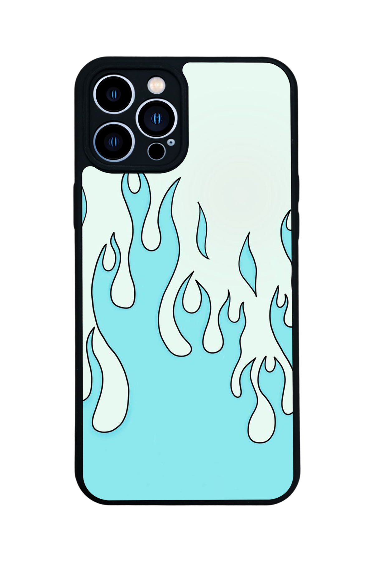 iPhone 13 Pro Max Uyumlu Retro Flame Patterns Tasarımlı Glossy Premium Kılıf