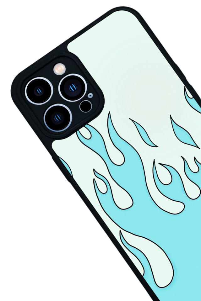 iPhone 13 Pro Max Uyumlu Retro Flame Patterns Tasarımlı Glossy Premium Kılıf