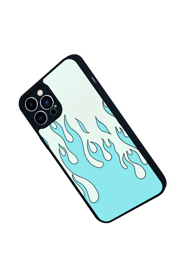 iPhone 13 Pro Max Uyumlu Retro Flame Patterns Tasarımlı Glossy Premium Kılıf