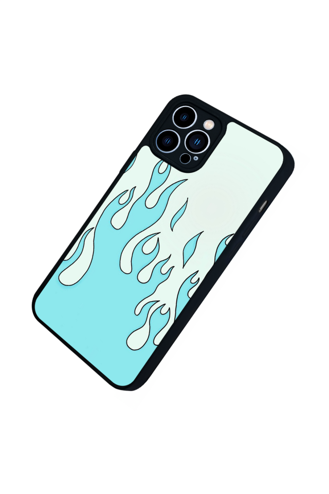 iPhone 13 Pro Max Uyumlu Retro Flame Patterns Tasarımlı Glossy Premium Kılıf