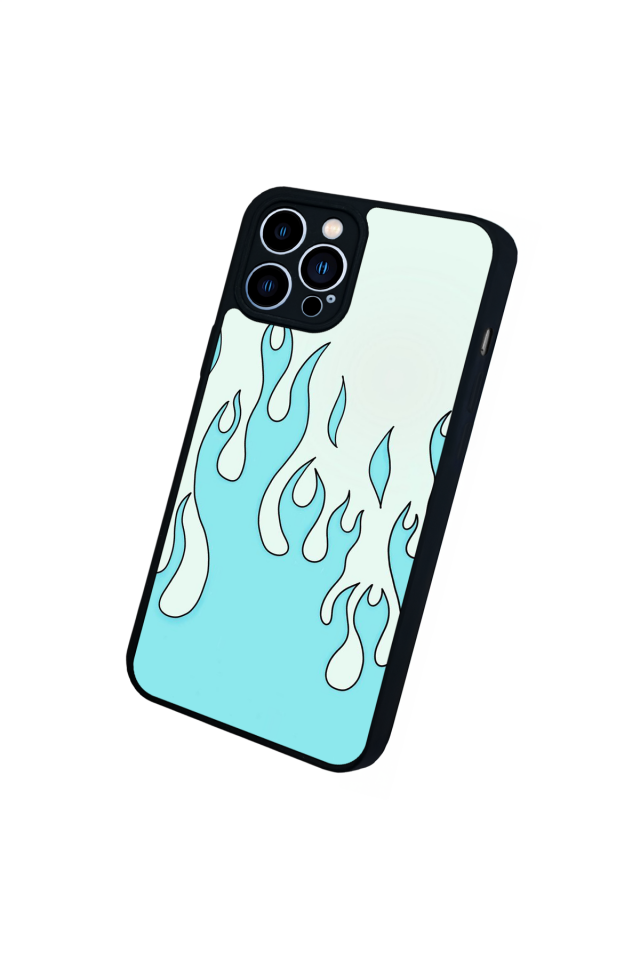 iPhone 13 Pro Max Uyumlu Retro Flame Patterns Tasarımlı Glossy Premium Kılıf