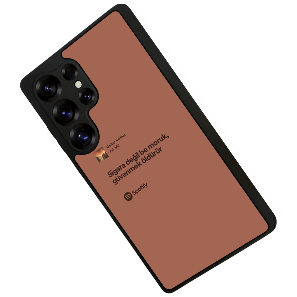 Samsung Galaxy S25 Ultra Uyumlu Sarki Sozleri Tasarımlı Glossy Premium Kılıf