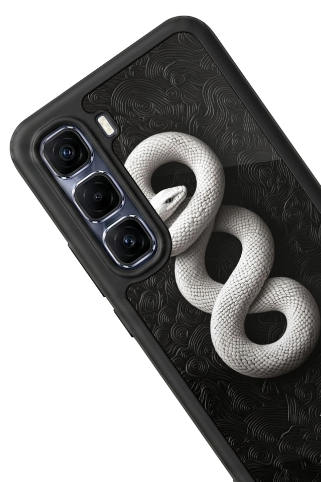 Infinix Hot 60 Pro Plus Uyumlu Yılan Tasarımlı Glossy Premium Kılıf