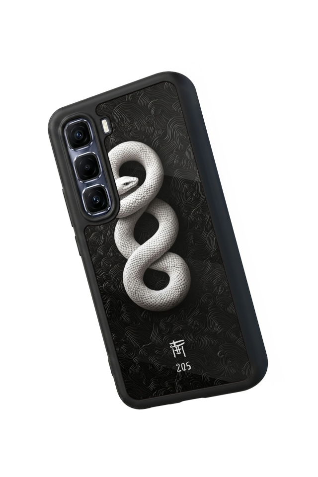 Infinix Hot 60 Pro Plus Uyumlu Yılan Tasarımlı Glossy Premium Kılıf