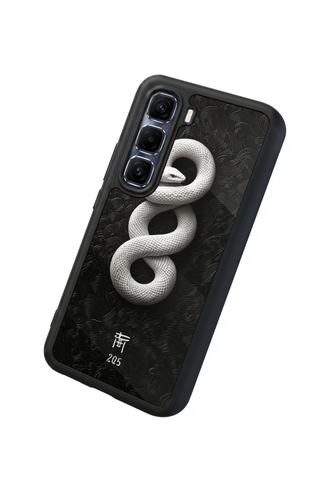 Infinix Hot 60 Pro Plus Uyumlu Yılan Tasarımlı Glossy Premium Kılıf