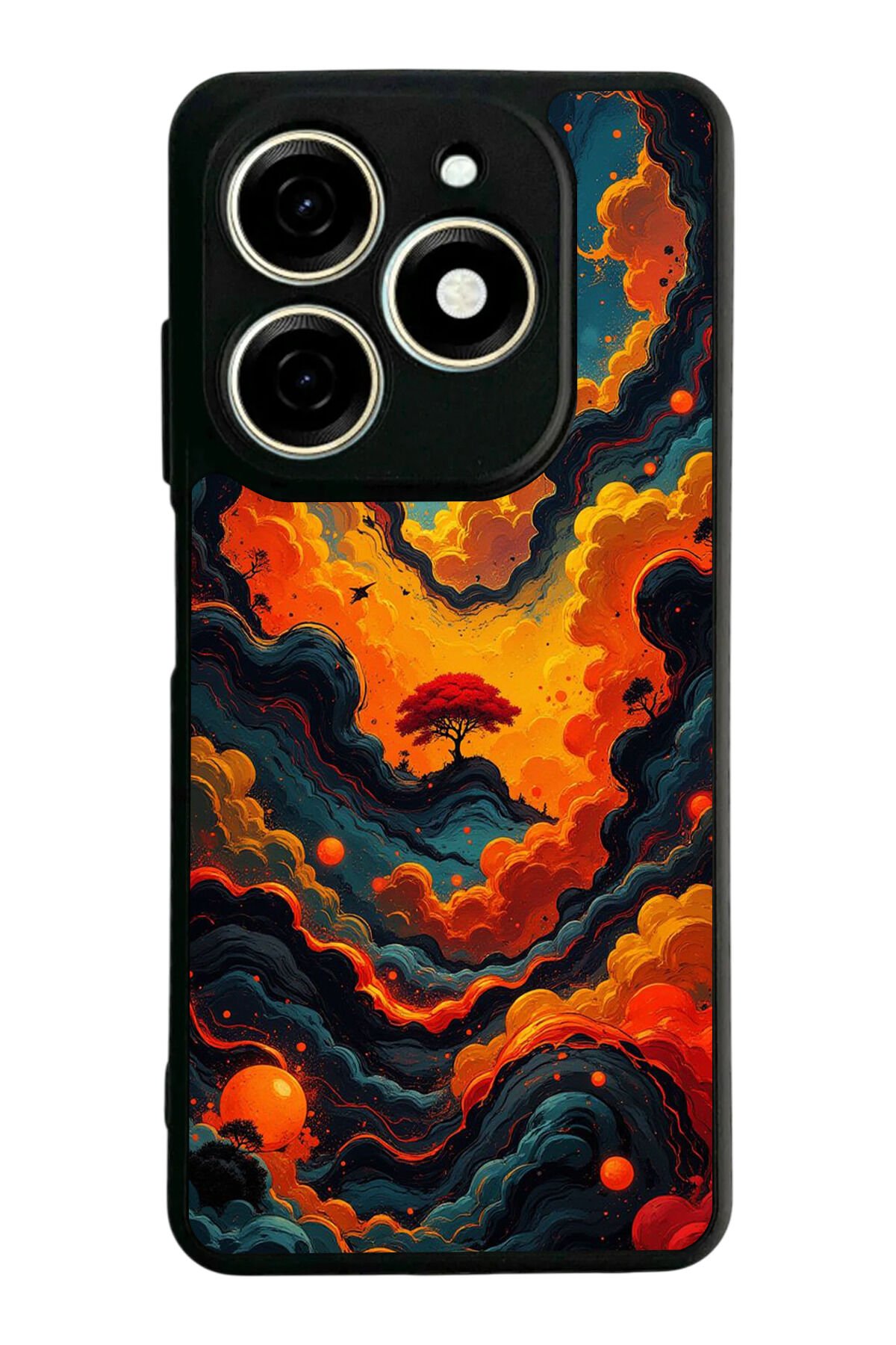 Tecno Spark 20/20C Uyumlu Abstract Tasarımlı Glossy Premium Kılıf