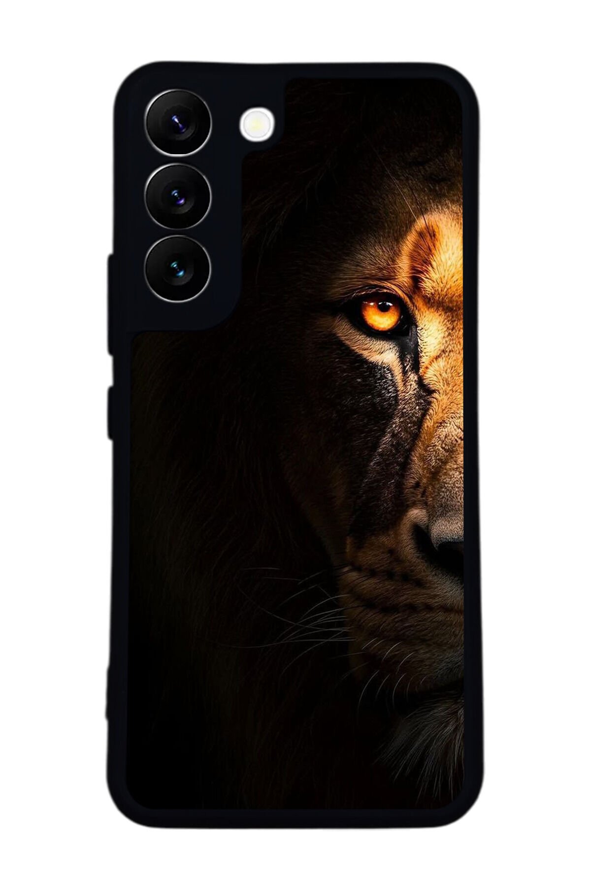 Samsung Galaxy S22 Uyumlu Aslan Tasarımlı Glossy Premium Kılıf