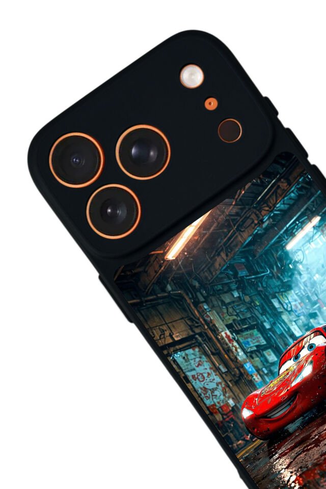 iPhone 17 Pro Uyumlu Şimsek McQueen Tasarımlı Glossy Premium Kılıf