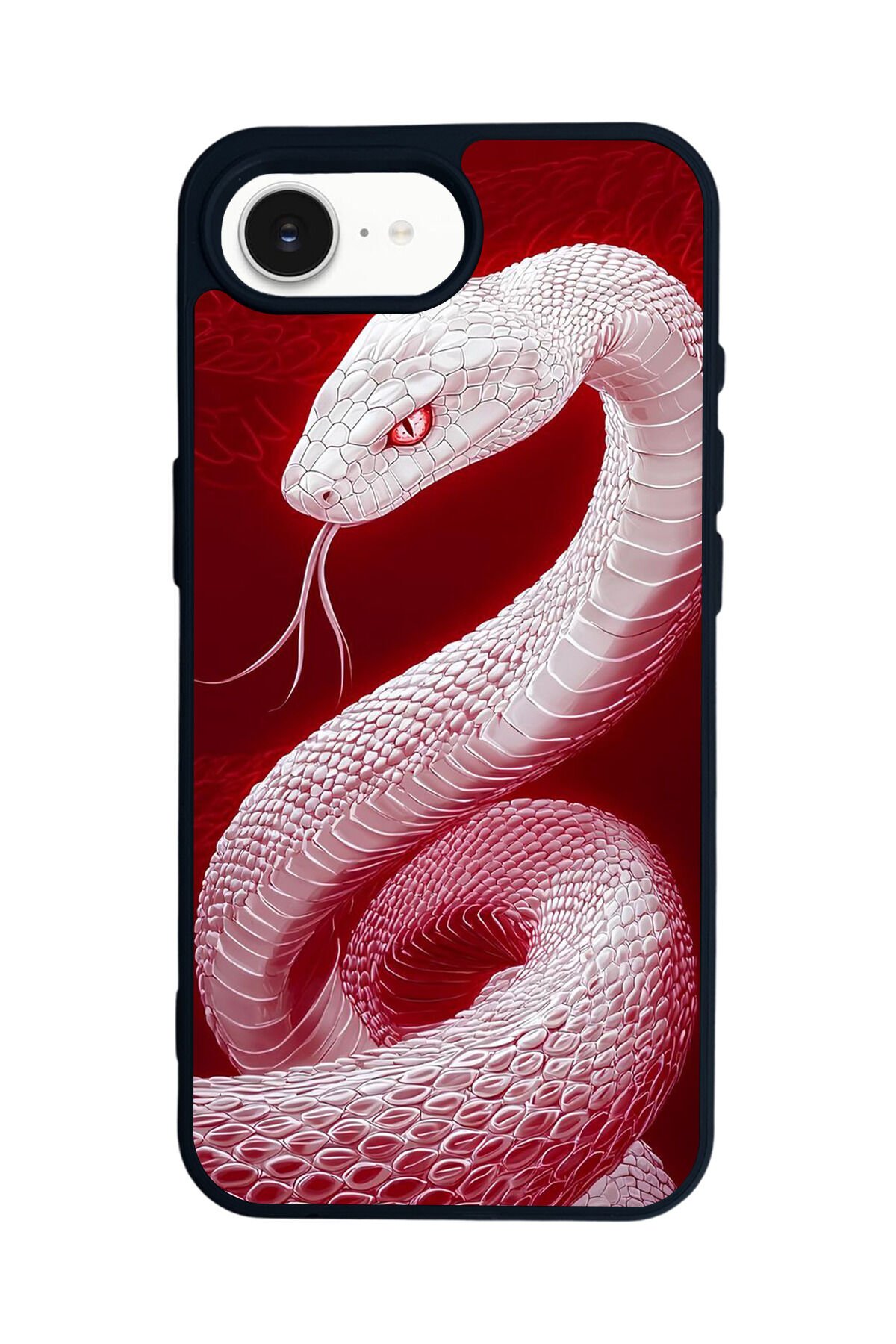 iPhone 16E Uyumlu Yılan Tasarımlı Glossy Premium Kılıf