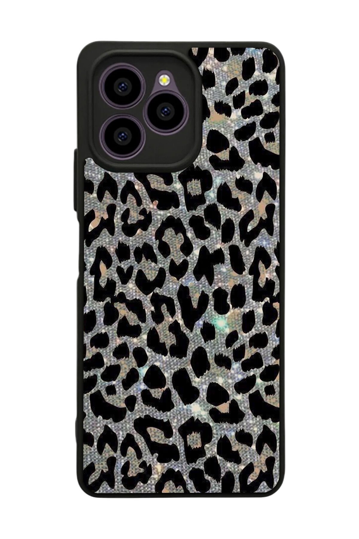 Omix X6 Uyumlu Hologram Leopar Tasarımlı Glossy Premium Kılıf