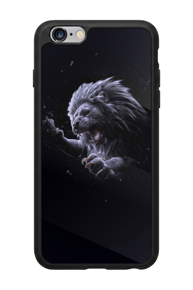 iPhone 6 Plus Uyumlu Aslan Tasarımlı Glossy Premium Kılıf