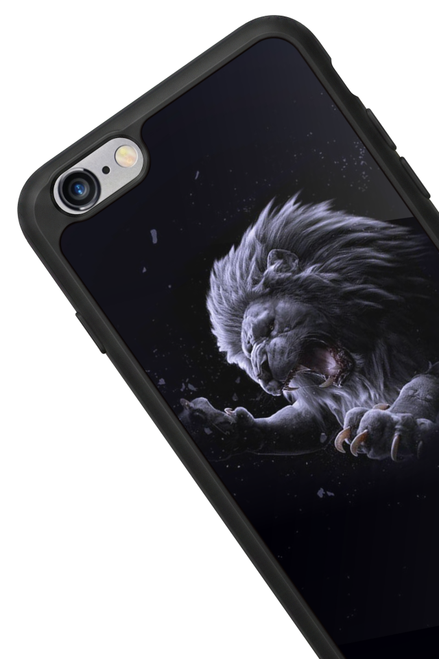 iPhone 6 Plus Uyumlu Aslan Tasarımlı Glossy Premium Kılıf