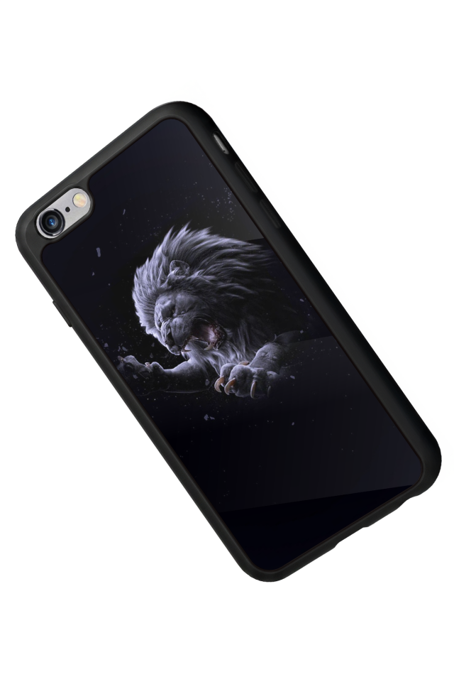 iPhone 6 Plus Uyumlu Aslan Tasarımlı Glossy Premium Kılıf
