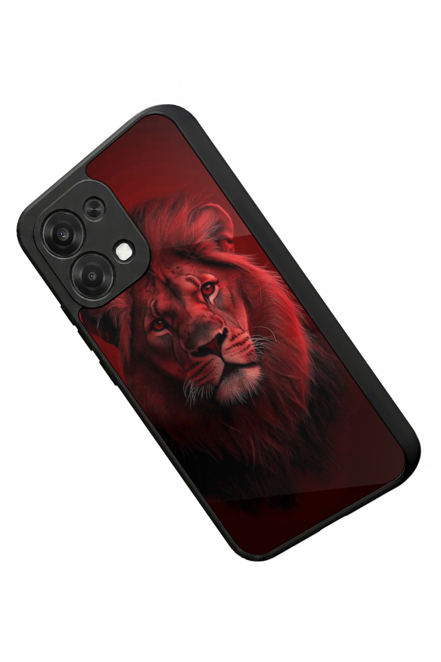 Oppo A6 Pro Uyumlu Aslan Tasarımlı Glossy Premium Kılıf