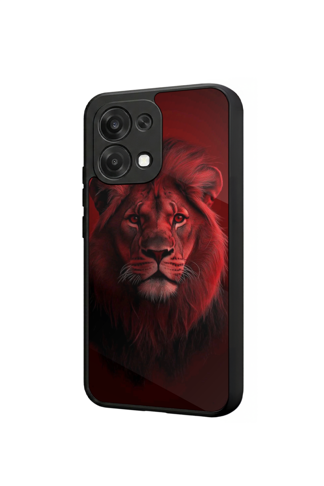 Oppo A6 Pro Uyumlu Aslan Tasarımlı Glossy Premium Kılıf