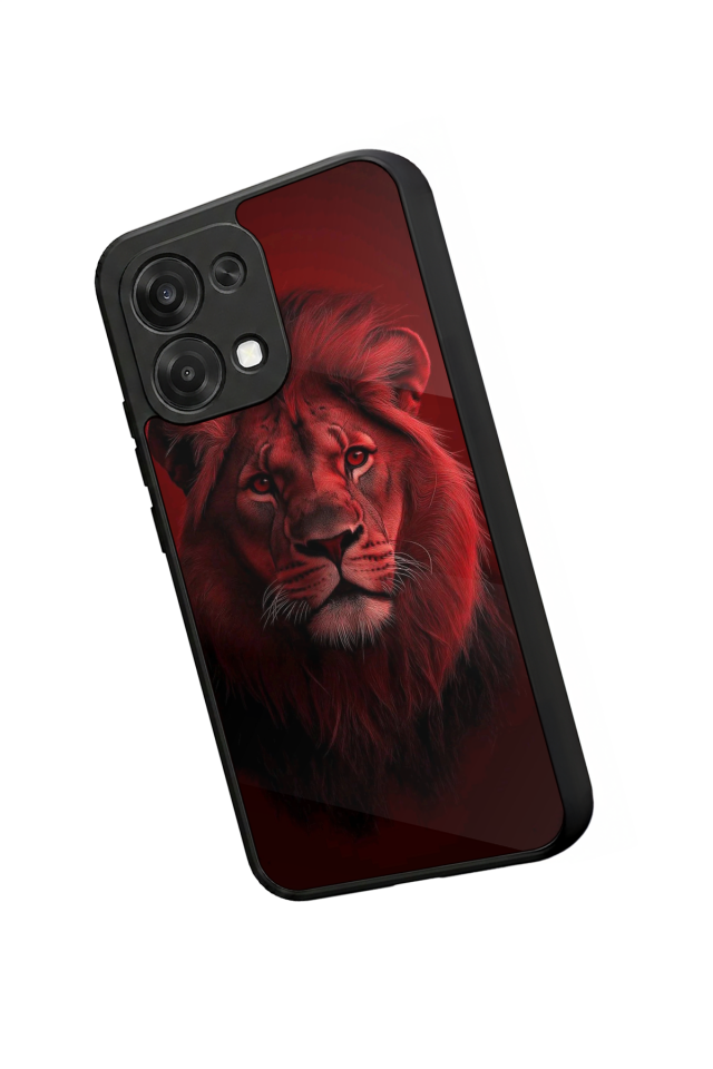 Oppo A6 Pro Uyumlu Aslan Tasarımlı Glossy Premium Kılıf
