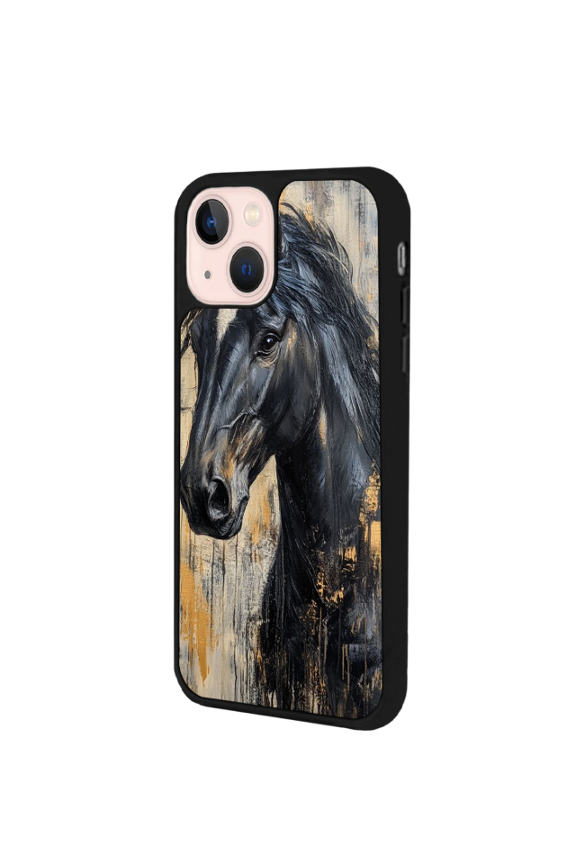 iPhone 15 Uyumlu At Horse Tasarımlı Glossy Premium Kılıf