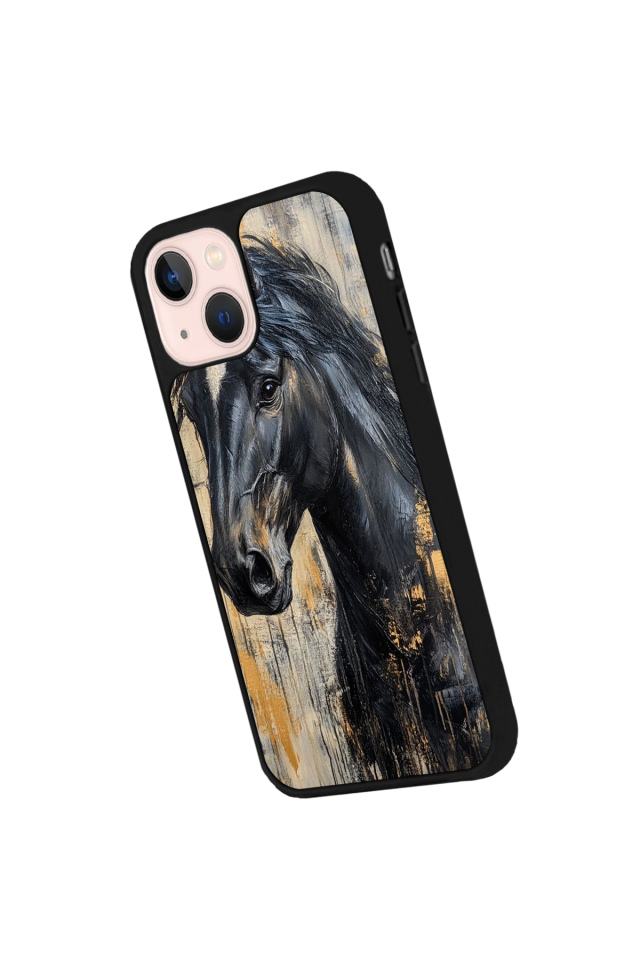 iPhone 15 Uyumlu At Horse Tasarımlı Glossy Premium Kılıf