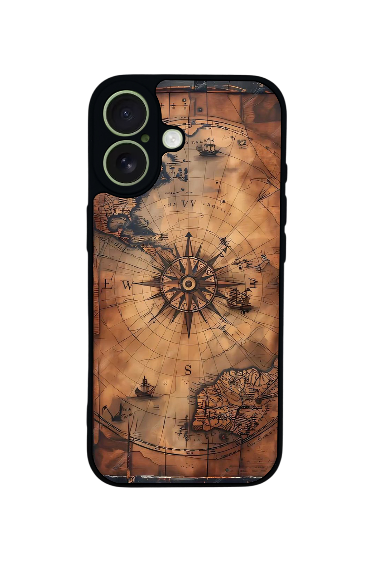 iPhone 17 Uyumlu Harita Tasarımlı Glossy Premium Kılıf