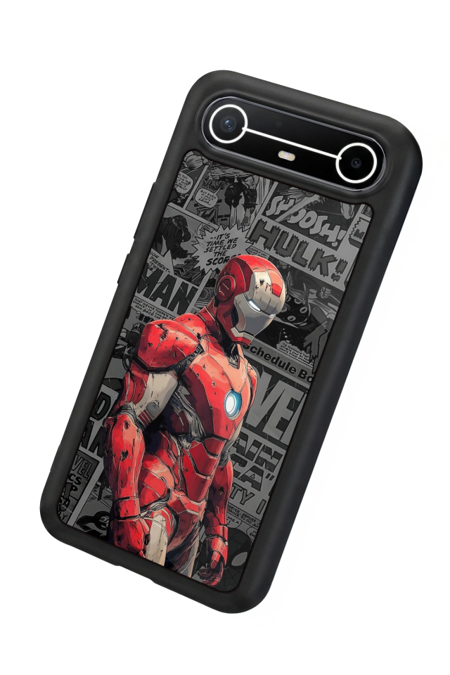 Tecno Spark Slim 5G Uyumlu Iron Man ( Demir Adam ) Tasarımlı Glossy Premium Kılıf
