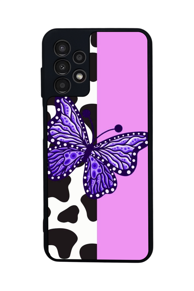 Samsung Galaxy A23 Uyumlu Kelebek Tasarımlı Glossy Premium Kılıf
