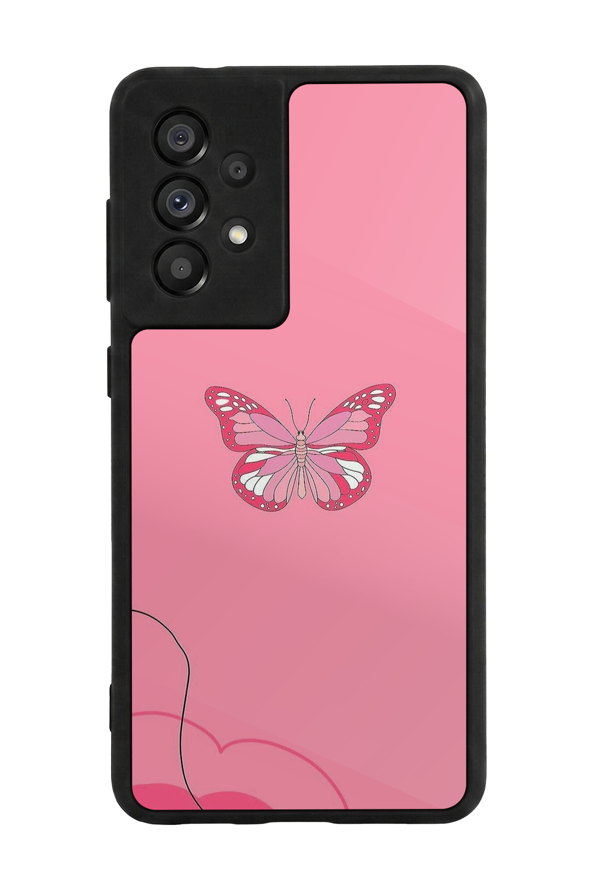 Samsung Galaxy A73 Uyumlu Kelebek Tasarımlı Glossy Premium Kılıf