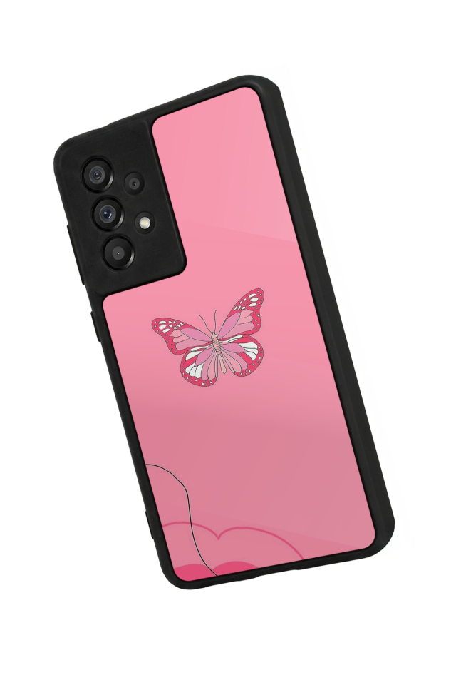 Samsung Galaxy A73 Uyumlu Kelebek Tasarımlı Glossy Premium Kılıf