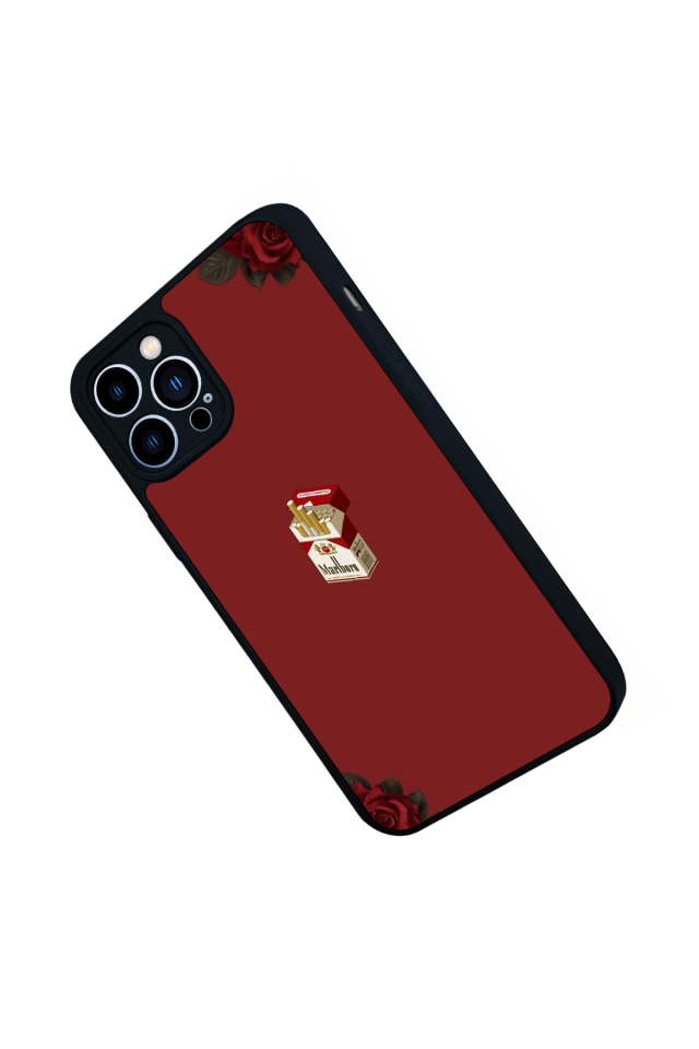 iPhone 12 Pro Max Uyumlu Kirmizi Tasarımlı Glossy Premium Kılıf