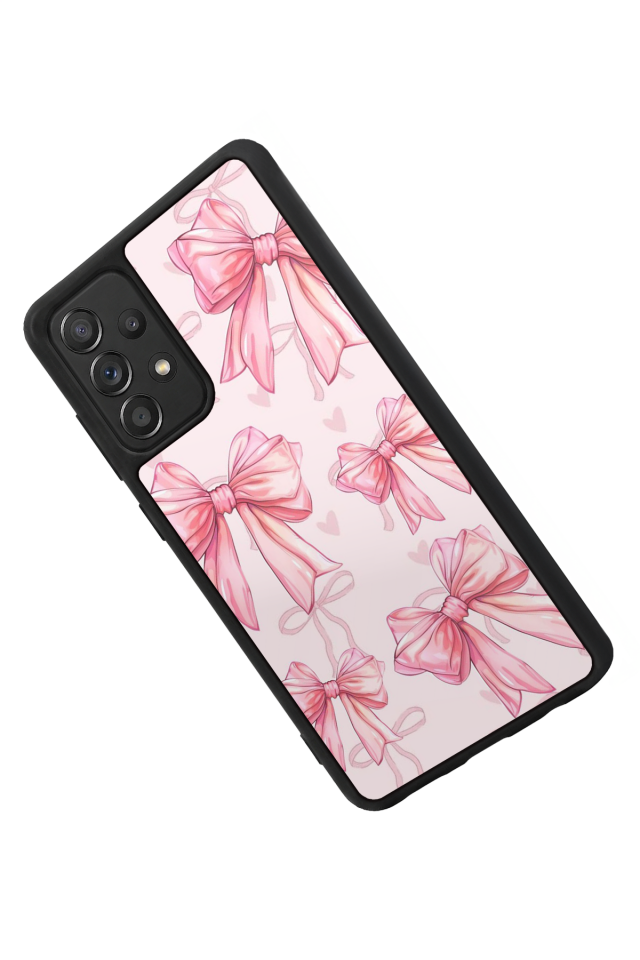 Samsung Galaxy A72 Uyumlu Kurdele Tasarımlı Glossy Premium Kılıf