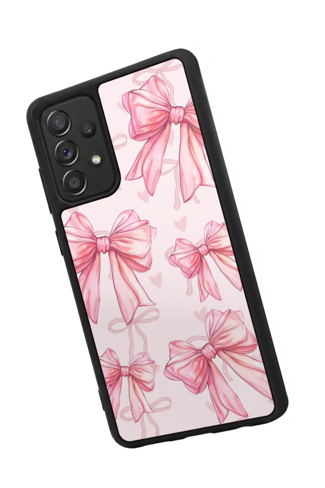 Samsung Galaxy A72 Uyumlu Kurdele Tasarımlı Glossy Premium Kılıf