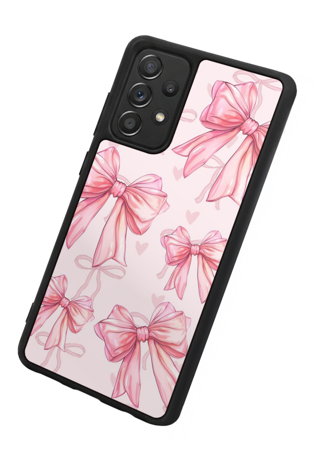 Samsung Galaxy A72 Uyumlu Kurdele Tasarımlı Glossy Premium Kılıf