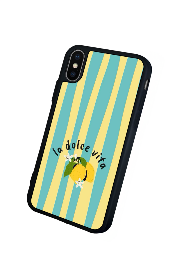 iPhone X/ XS Uyumlu Limon Tasarımlı Glossy Premium Kılıf