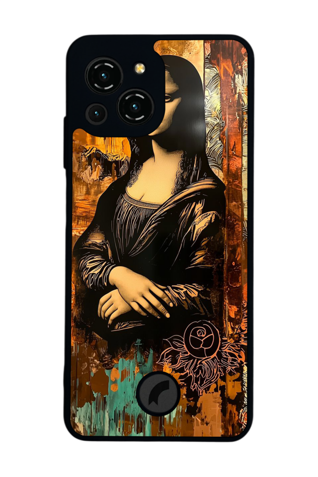 Reeder S23 Pro Max Uyumlu Monalisa Tasarımlı Glossy Premium Kılıf