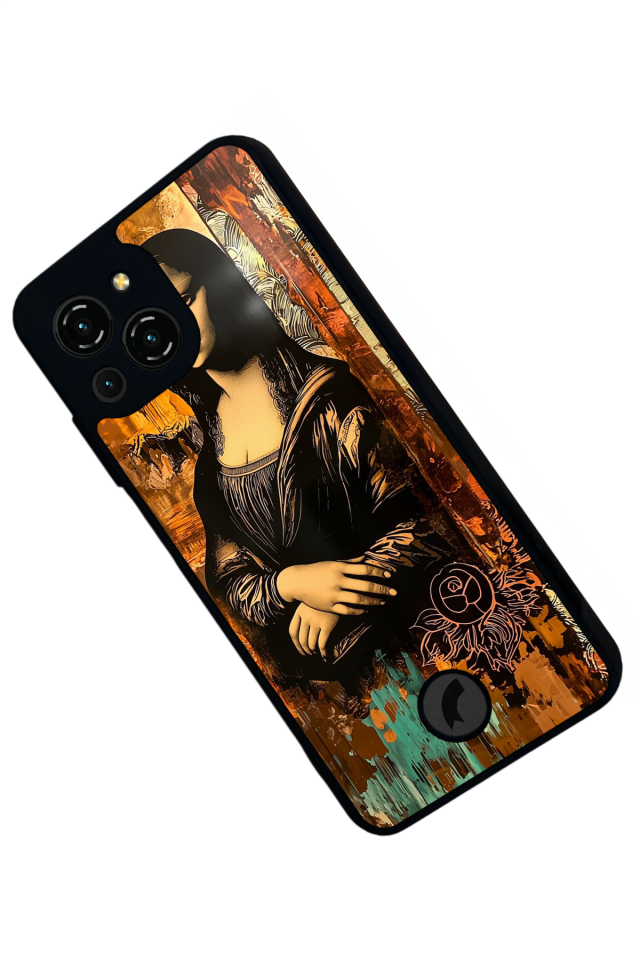 Reeder S23 Pro Max Uyumlu Monalisa Tasarımlı Glossy Premium Kılıf