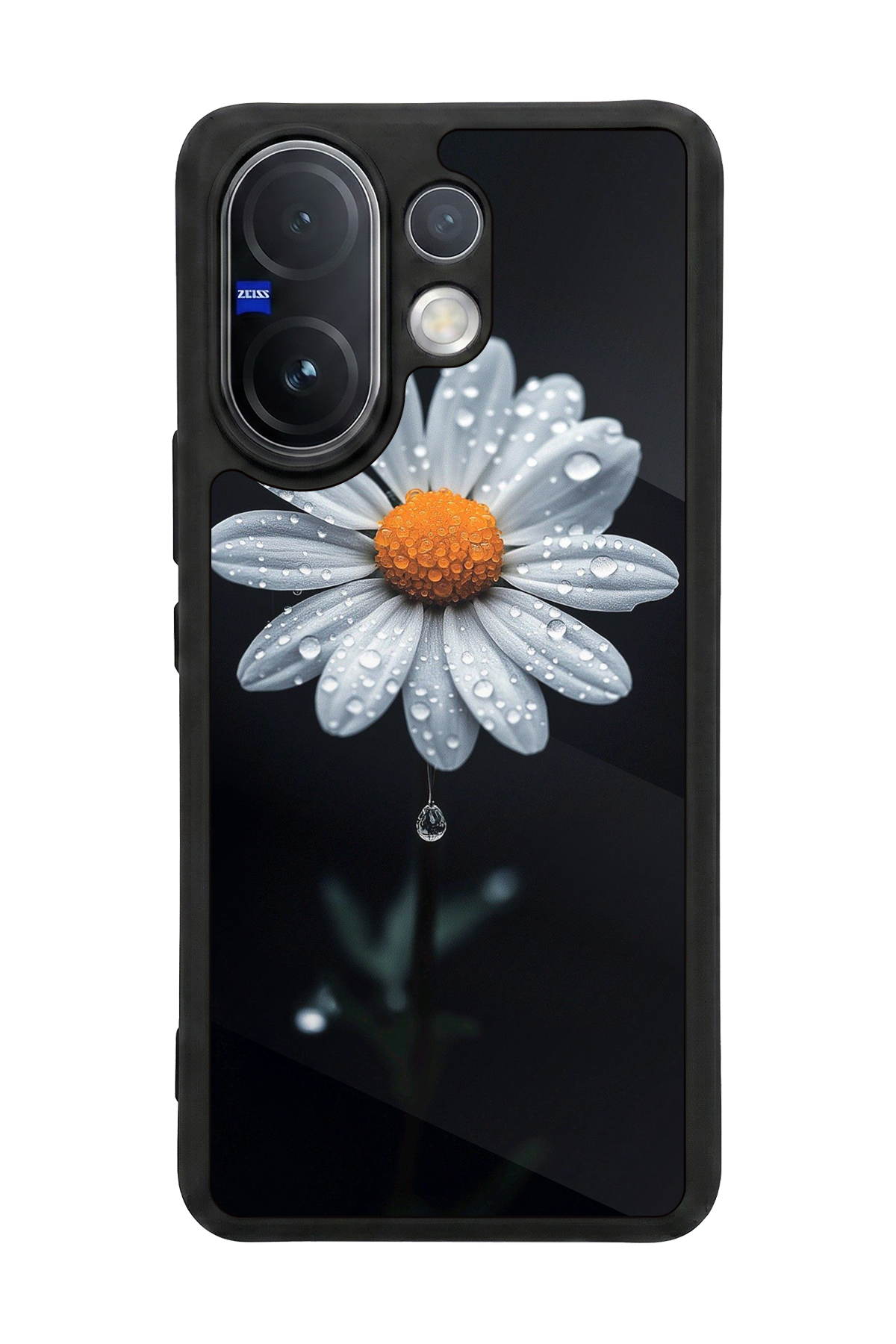 Vivo V60 Uyumlu Papatya Tasarımlı Glossy Premium Kılıf