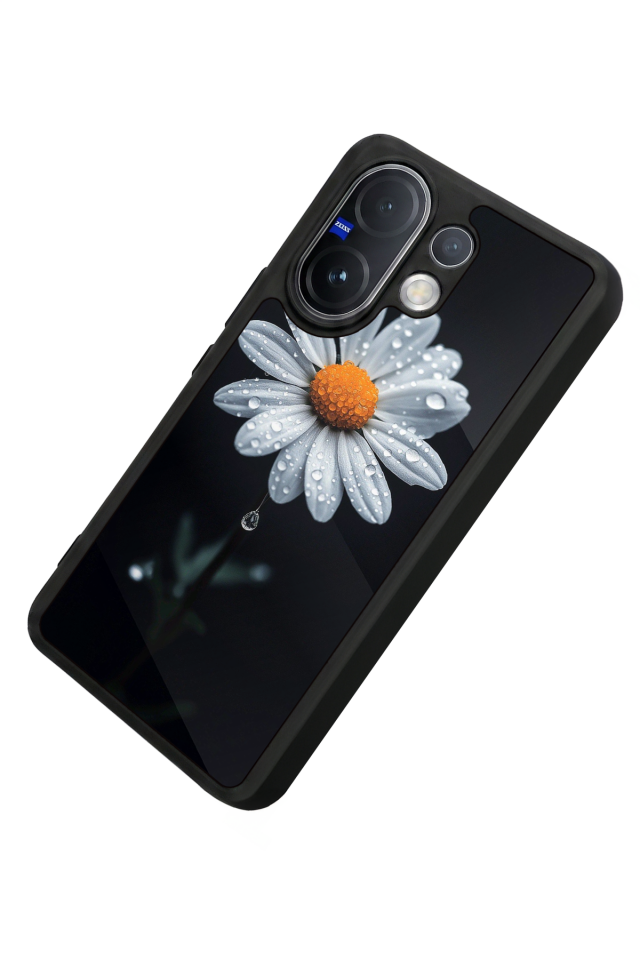 Vivo V60 Uyumlu Papatya Tasarımlı Glossy Premium Kılıf