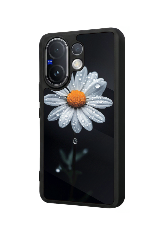 Vivo V60 Uyumlu Papatya Tasarımlı Glossy Premium Kılıf
