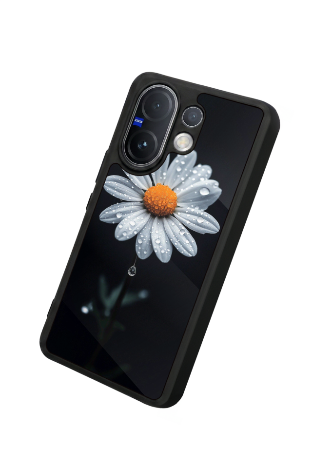 Vivo V60 Uyumlu Papatya Tasarımlı Glossy Premium Kılıf