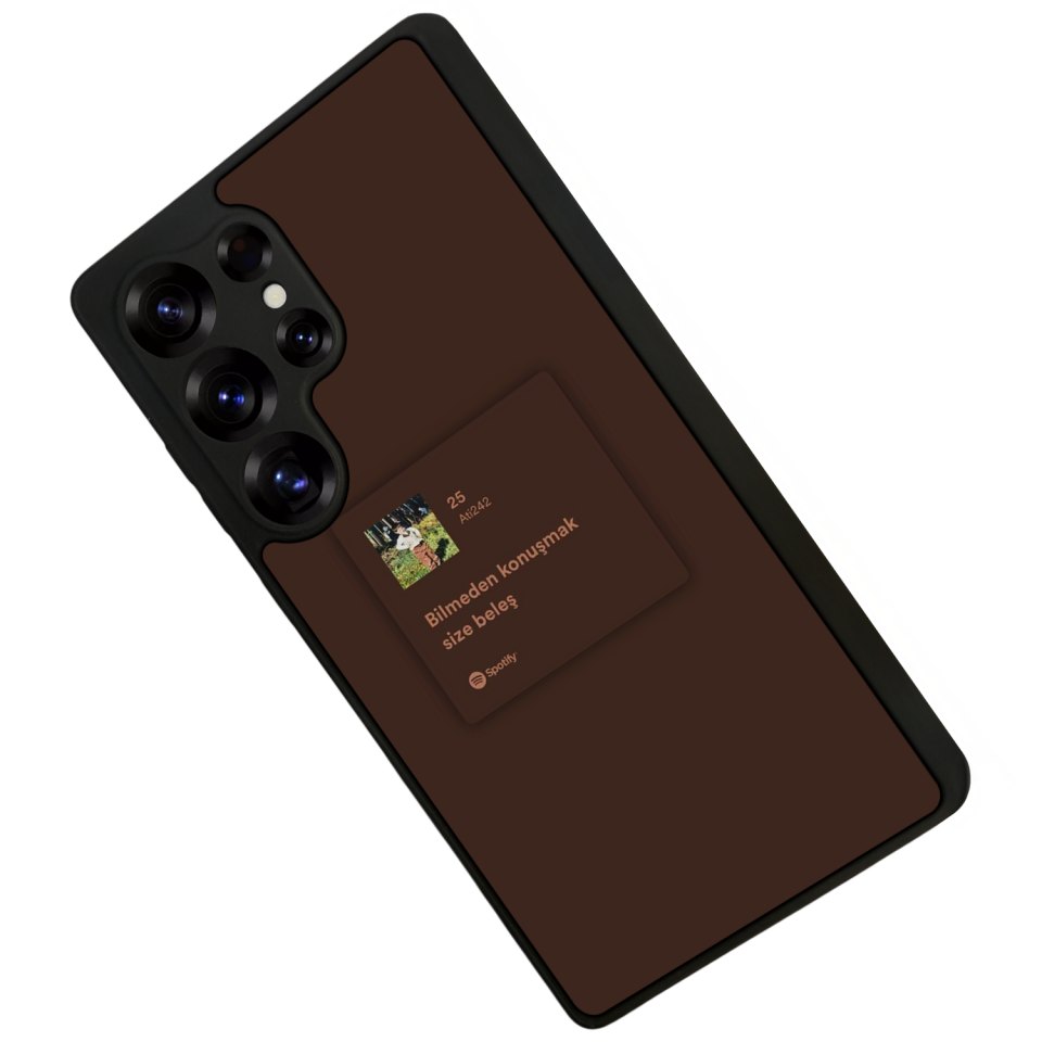 Samsung Galaxy S25 Ultra Uyumlu Sarki Sozleri Tasarımlı Glossy Premium Kılıf