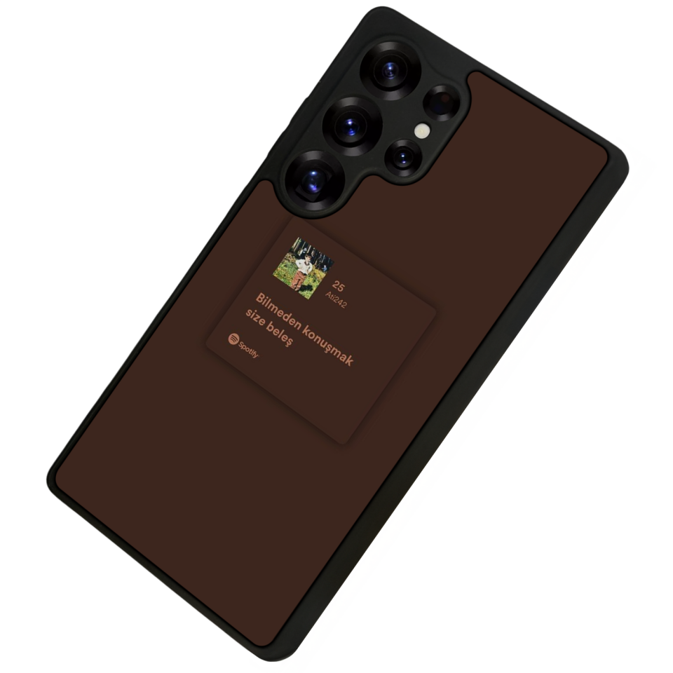 Samsung Galaxy S25 Ultra Uyumlu Sarki Sozleri Tasarımlı Glossy Premium Kılıf