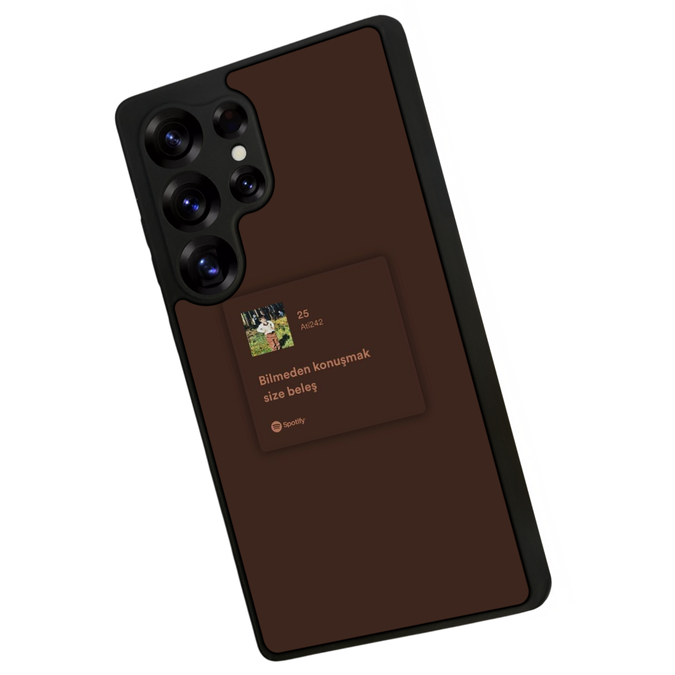 Samsung Galaxy S25 Ultra Uyumlu Sarki Sozleri Tasarımlı Glossy Premium Kılıf