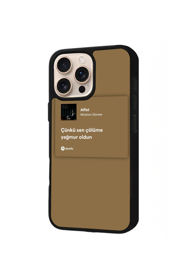 iPhone 15 Pro Uyumlu Sarki Sozleri Tasarımlı Glossy Premium Kılıf