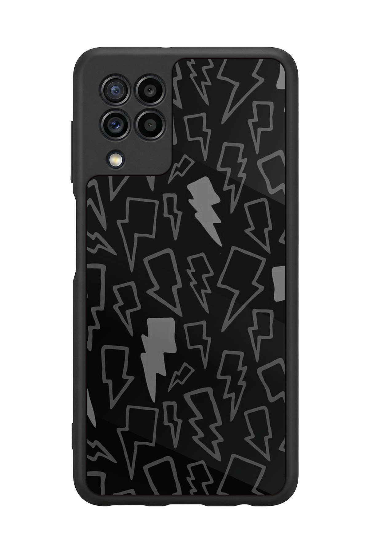 Samsung Galaxy M32 Uyumlu Simsek Tasarımlı Glossy Premium Kılıf
