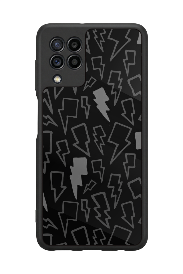 Samsung Galaxy M32 Uyumlu Simsek Tasarımlı Glossy Premium Kılıf