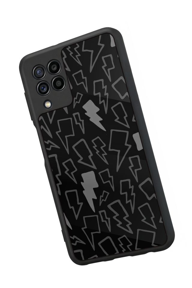 Samsung Galaxy M32 Uyumlu Simsek Tasarımlı Glossy Premium Kılıf