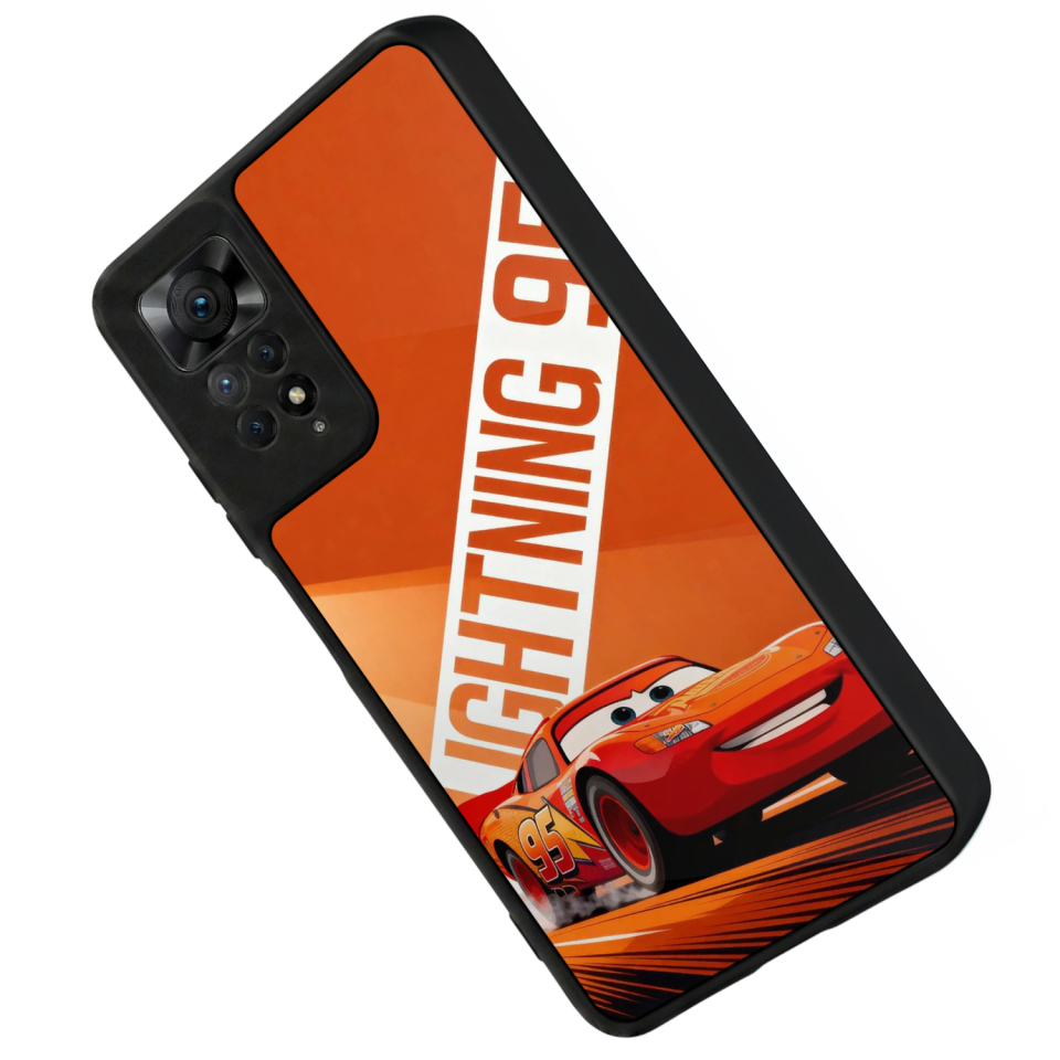 Xiaomi Redmi Note 11 Pro Uyumlu Şimsek McQueen Tasarımlı Glossy Premium Kılıf