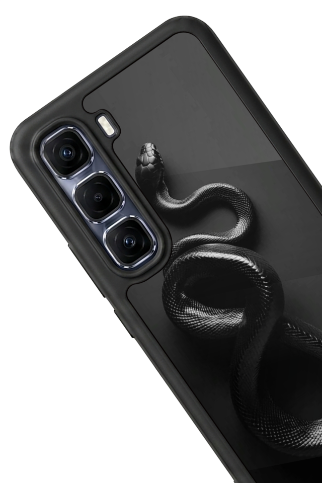 Infinix Hot 60 Pro Plus Uyumlu Yılan Tasarımlı Glossy Premium Kılıf