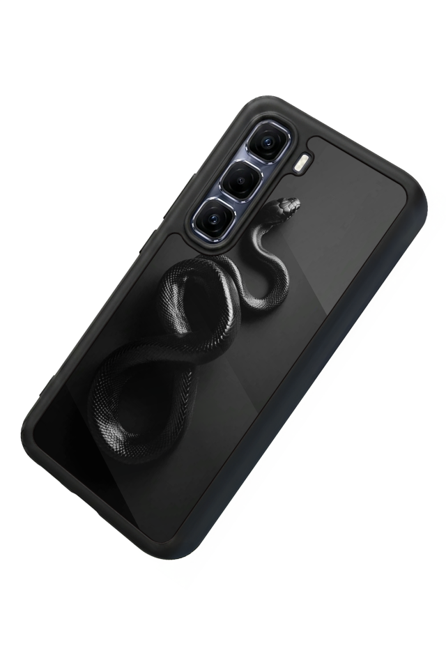 Infinix Hot 60 Pro Plus Uyumlu Yılan Tasarımlı Glossy Premium Kılıf