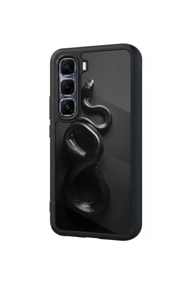 Infinix Hot 60 Pro Plus Uyumlu Yılan Tasarımlı Glossy Premium Kılıf