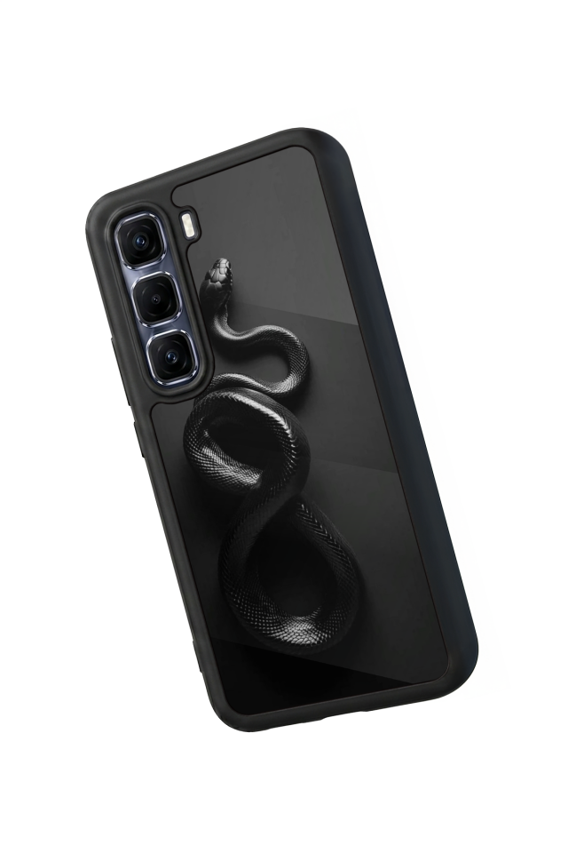 Infinix Hot 60 Pro Plus Uyumlu Yılan Tasarımlı Glossy Premium Kılıf